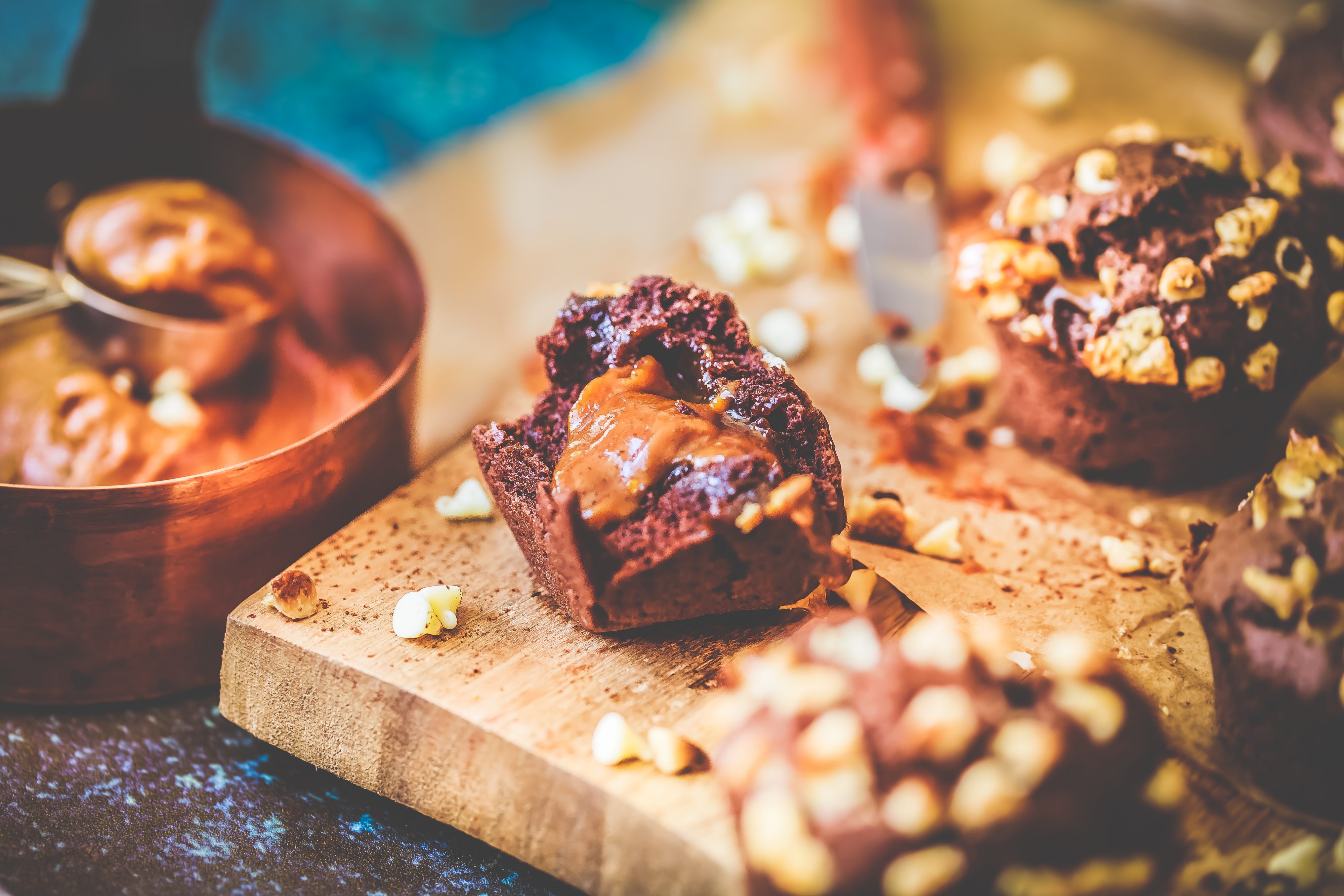 Recette Muffins fondants cacao-caramel