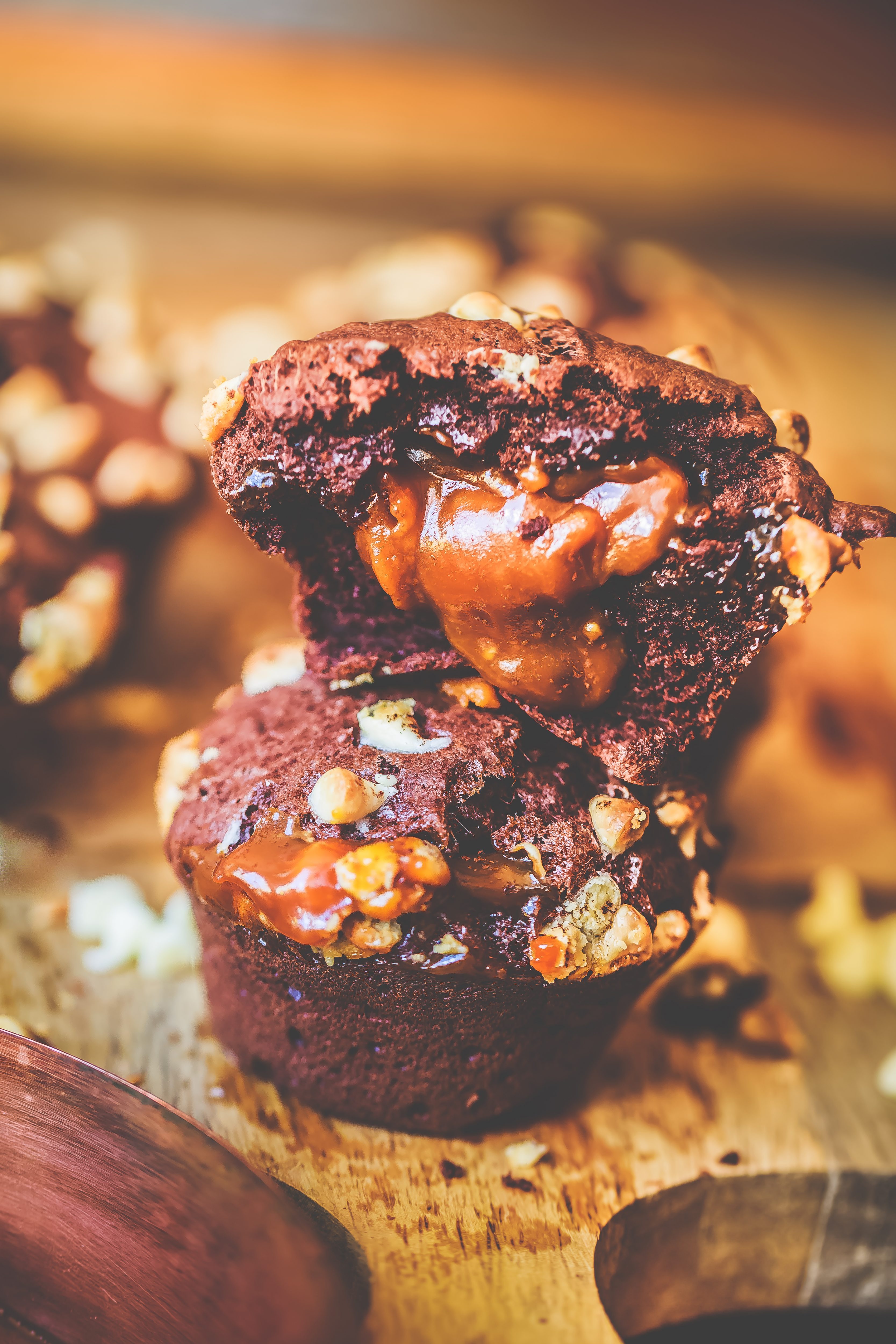 Recette Muffins fondants cacao-caramel