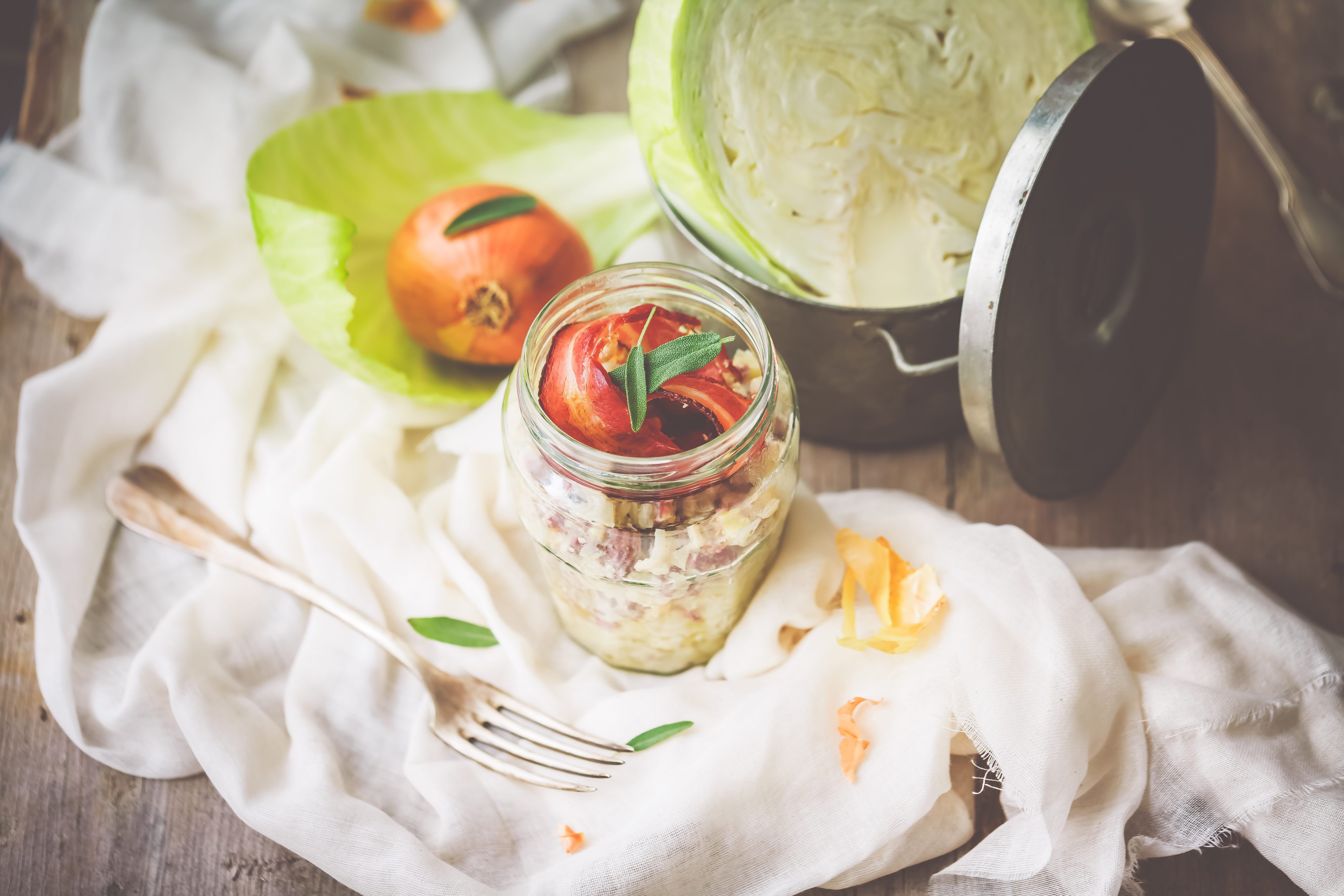 Gratin de porc au chou vert